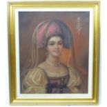 Marina Kuznetsova (1963) Russian. Pastel A Russian noble lady.