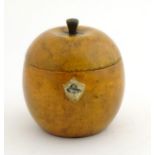 A 21stC tea caddy formed as an apple 4 1/2" high CONDITION: Please Note - we do