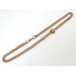A 9ct gold necklace / watch chain.