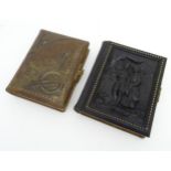 Two Victorian leather bound photo albums,