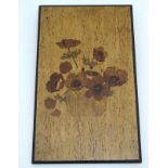 Marquetry panel depicting Poppies in a bowl ,