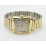 Hamilton: a gentleman's 14ct gold-cased mechanical wristwatch,