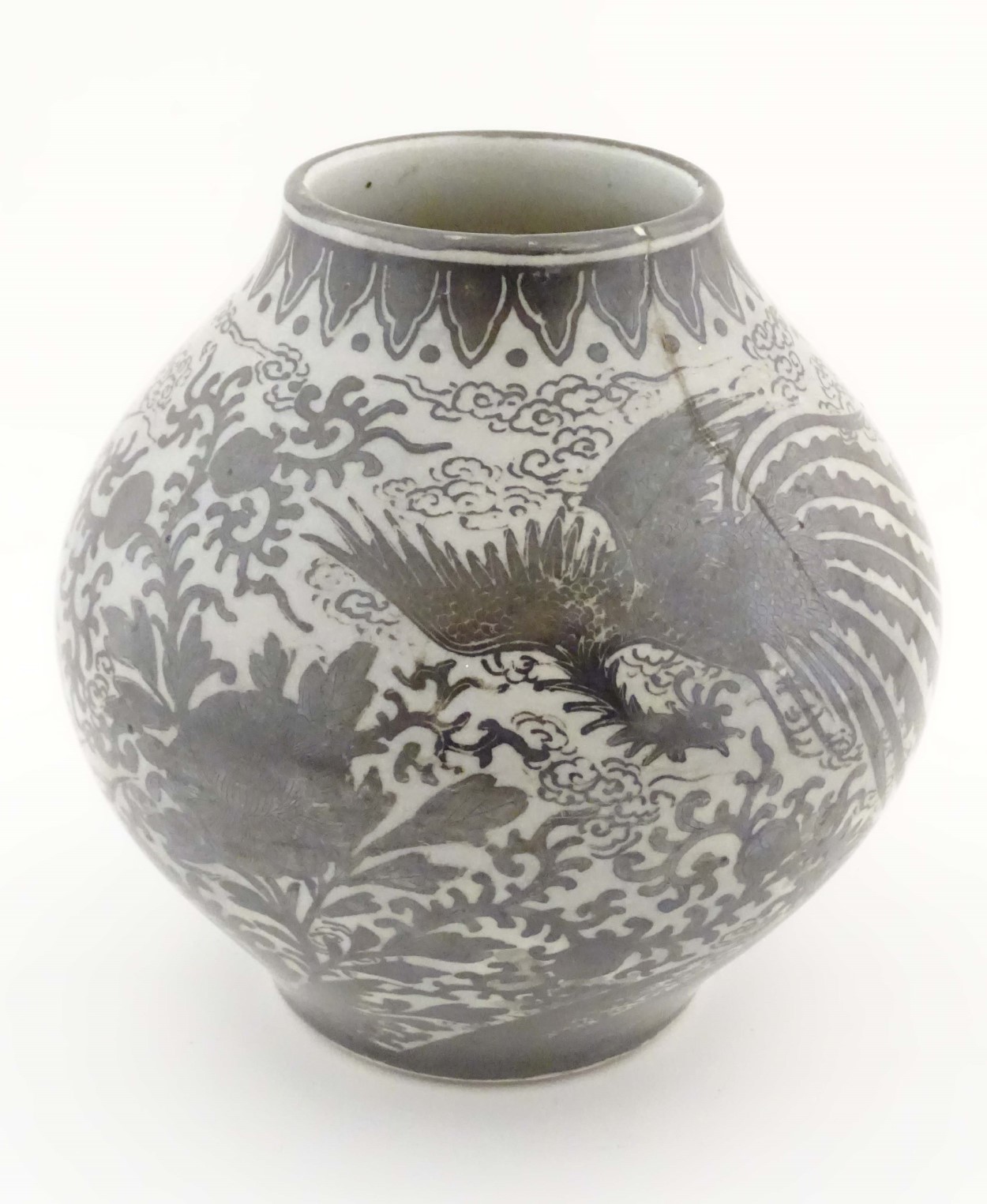 A Chinese monochrome globular vase, - Image 4 of 6