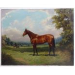 Indistinctly signed, early XX Equine school, Oil on canvas,