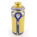 An early 20thC hand painted American Art Nouveau vase number 2208 by '' W.