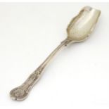 A silver stilton scoop hallmarked London 1911 maker William Hutton Sons Ltd. 7 1/4" long.