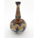 Arts and crafts: Art Union of London, Doulton Lambeth stoneware bottle vase.