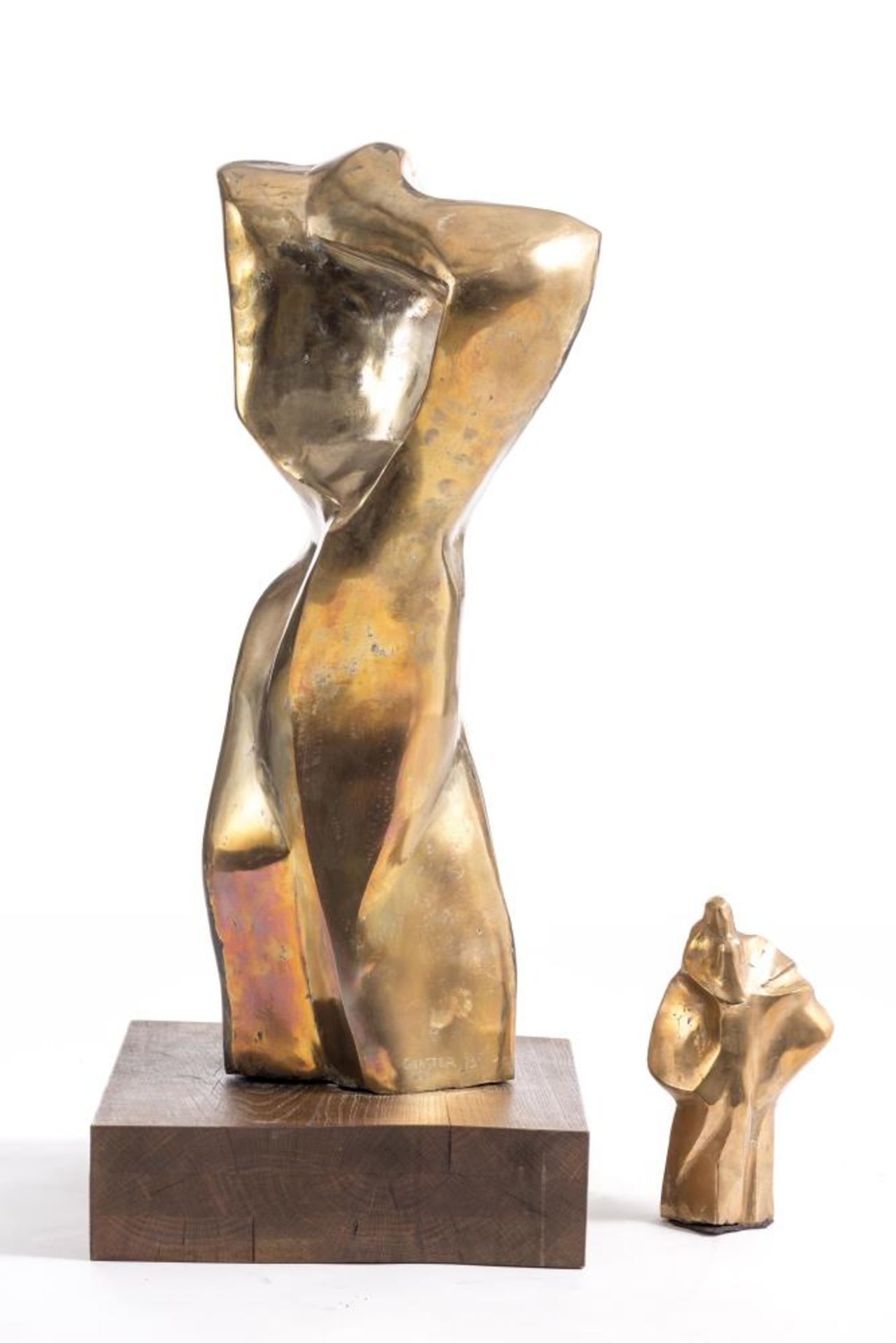 Roger Gerster (né en 1939), "Le danseur". Sculpture en bronze doré, signée sur le [...]