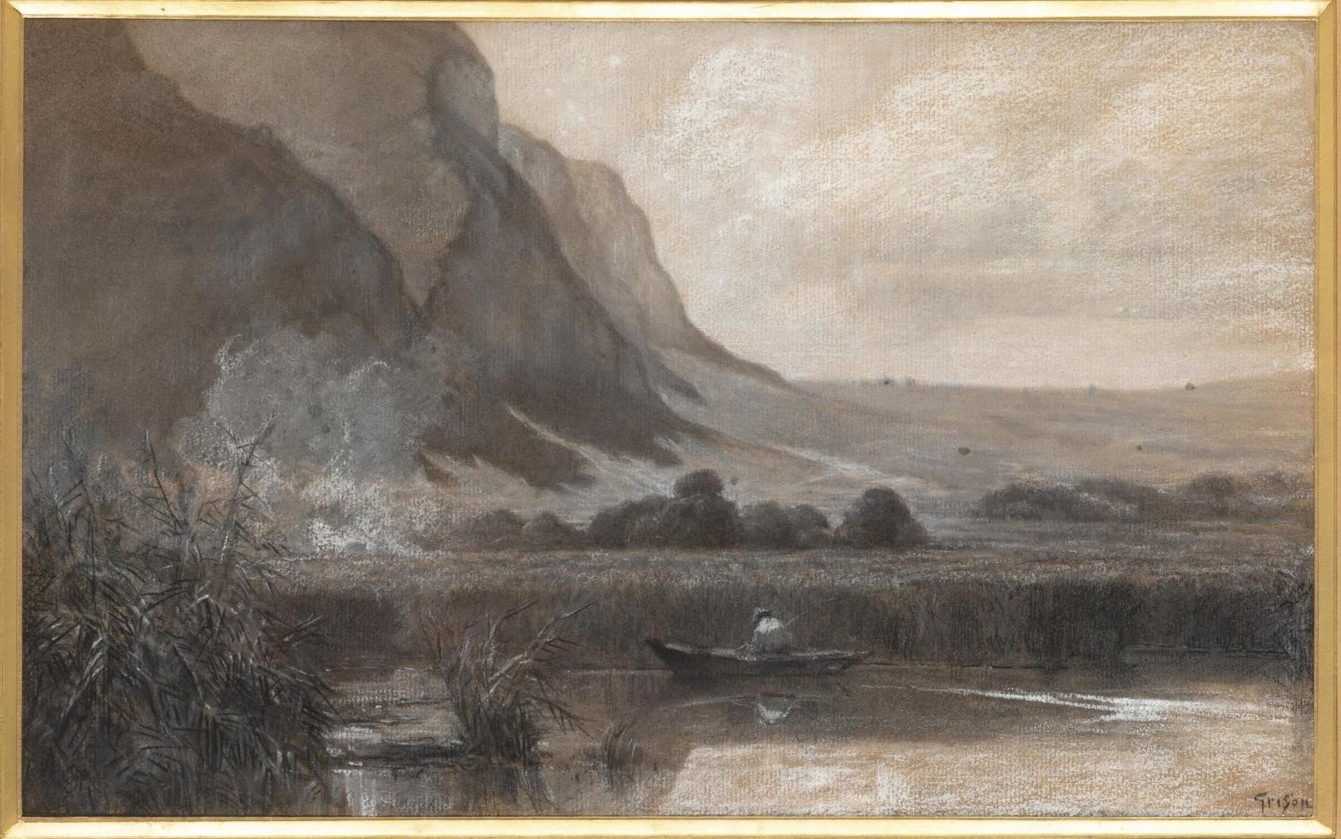 François-Adolphe Grison (1845-1914), "Le petit Salève et les marais de [...]