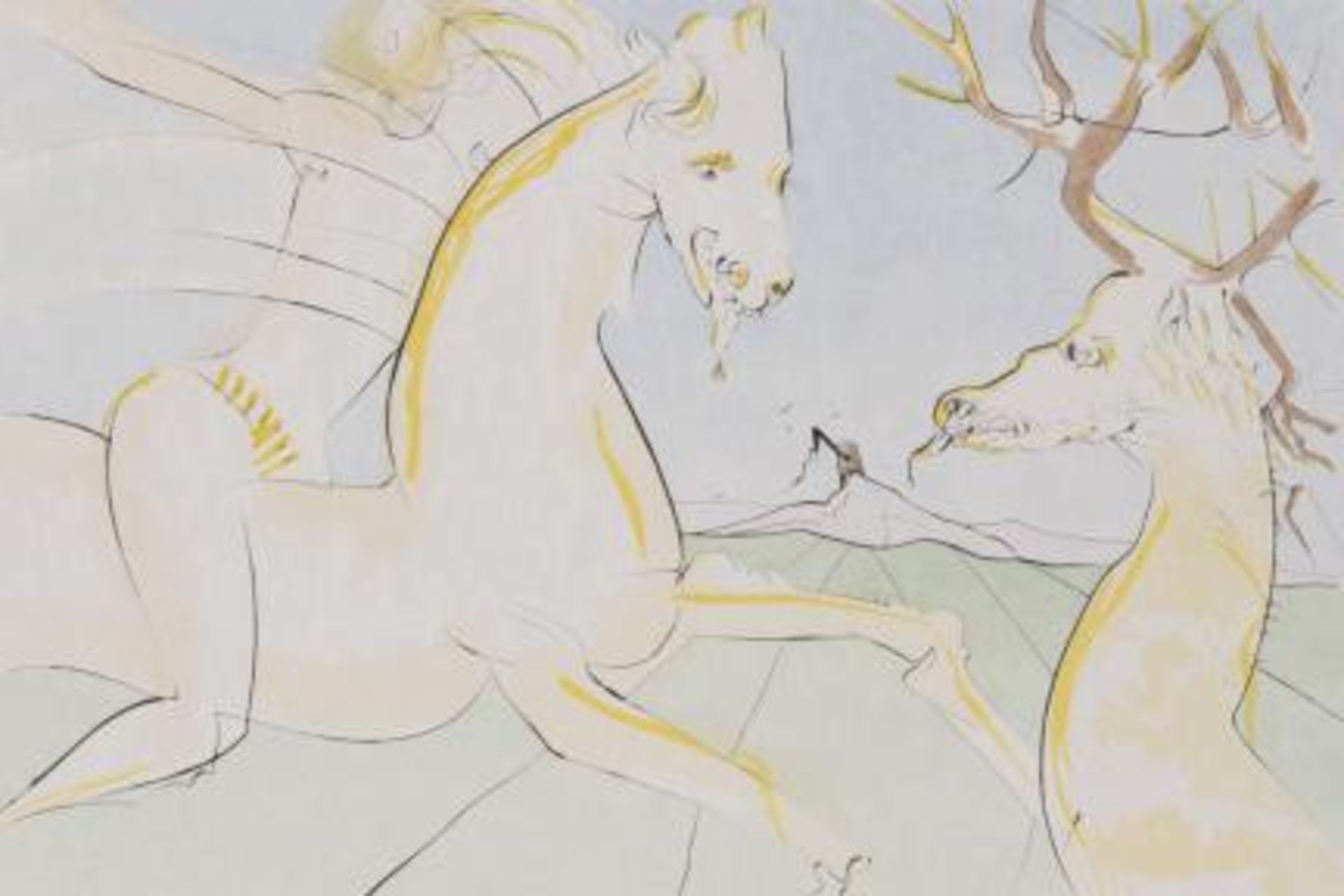 Salvador Dalí (1904-1989), "Le bestiaire de la Fontaine Dalinisé, le cheval qui [...]