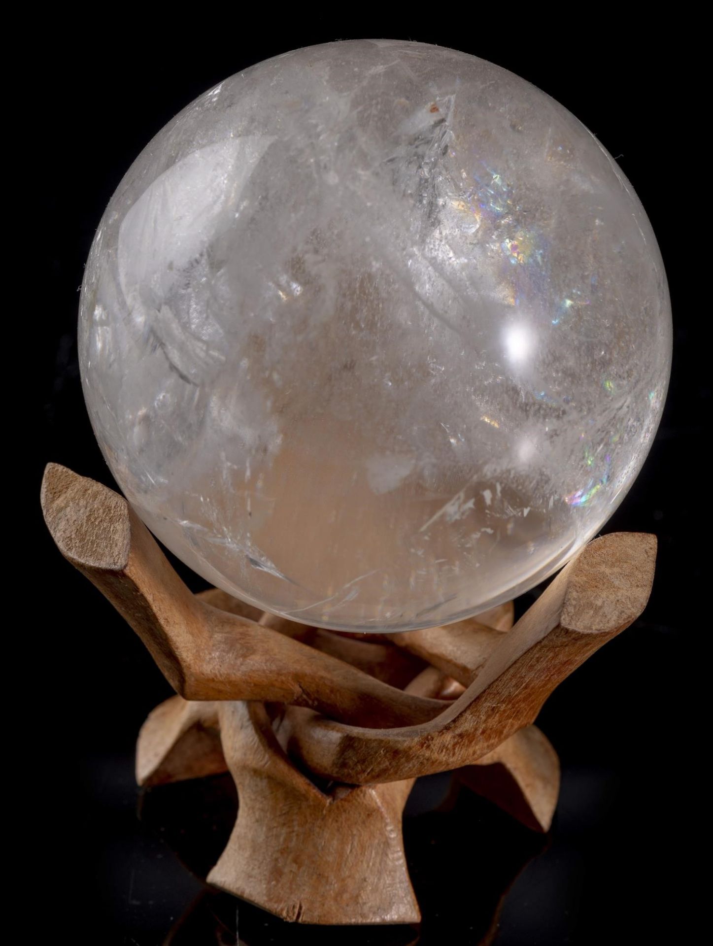 Deux boules de cristal de roche. D. 6 & D. 8 cm - - Bild 2 aus 2