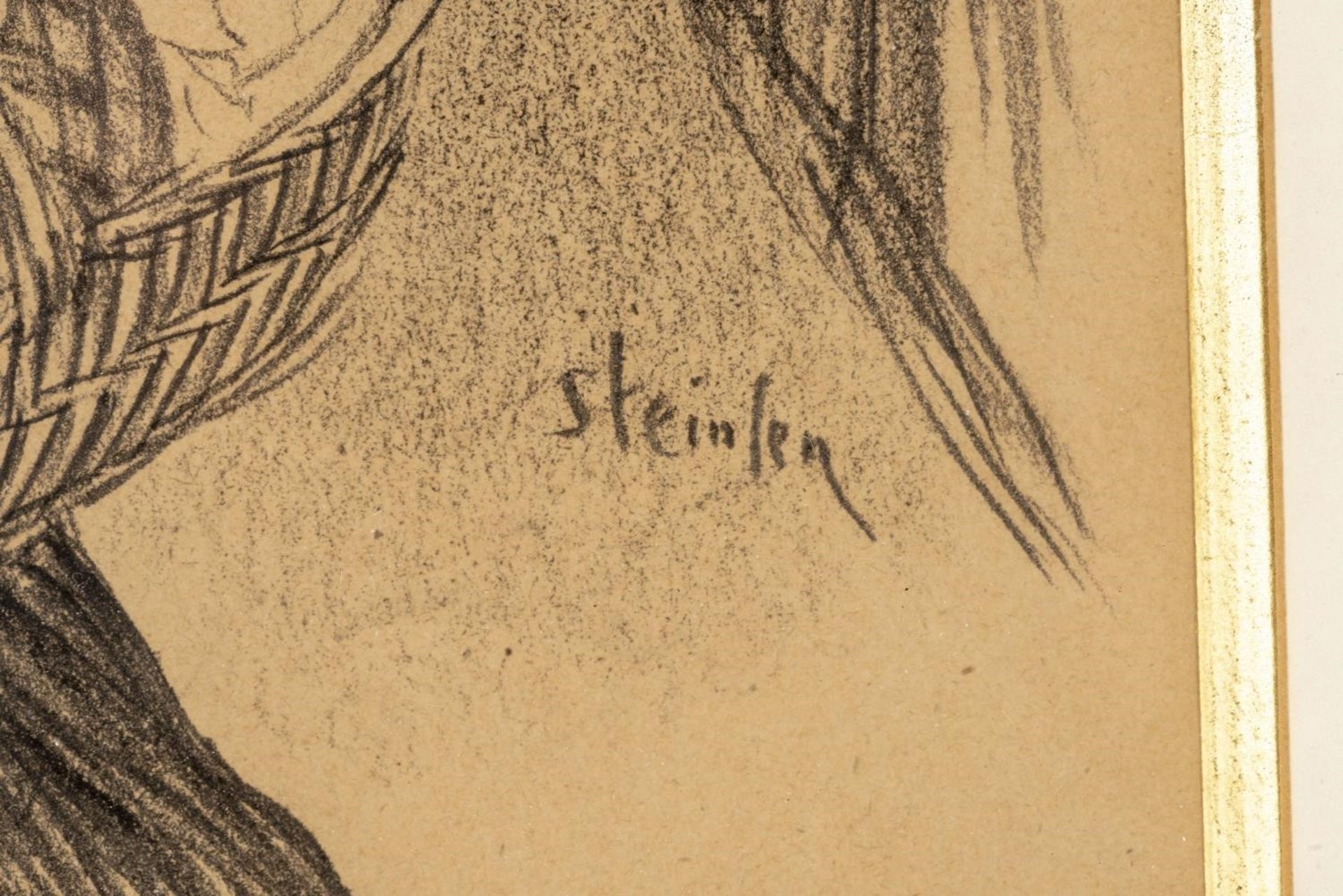 Théophile Alexandre Steinlen (1859-1923), "Rencontre". Dessin au crayon sur papier, [...] - Bild 3 aus 4