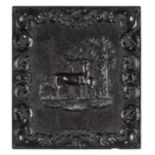 *The Deer and the Pine Tree. Sixth-plate black thermoplastic union case by Samuel Peck & Co., before