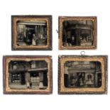 *Occupational ambrotypes. Three quarter-plate and two sixth-plate occupational ambrotypes of shops