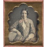 *Daguerreotype. A sixth-plate daguerreotype portrait of a young lady by Frederick de Bourg