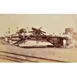 *Royal Engineers, Chatham. A group of twelve albumen prints, c. 1887, mostly depicting a group of