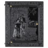 *The Elopement. Rare ninth-plate black thermoplastic union case by Wadhams Manufacturing Co., c.