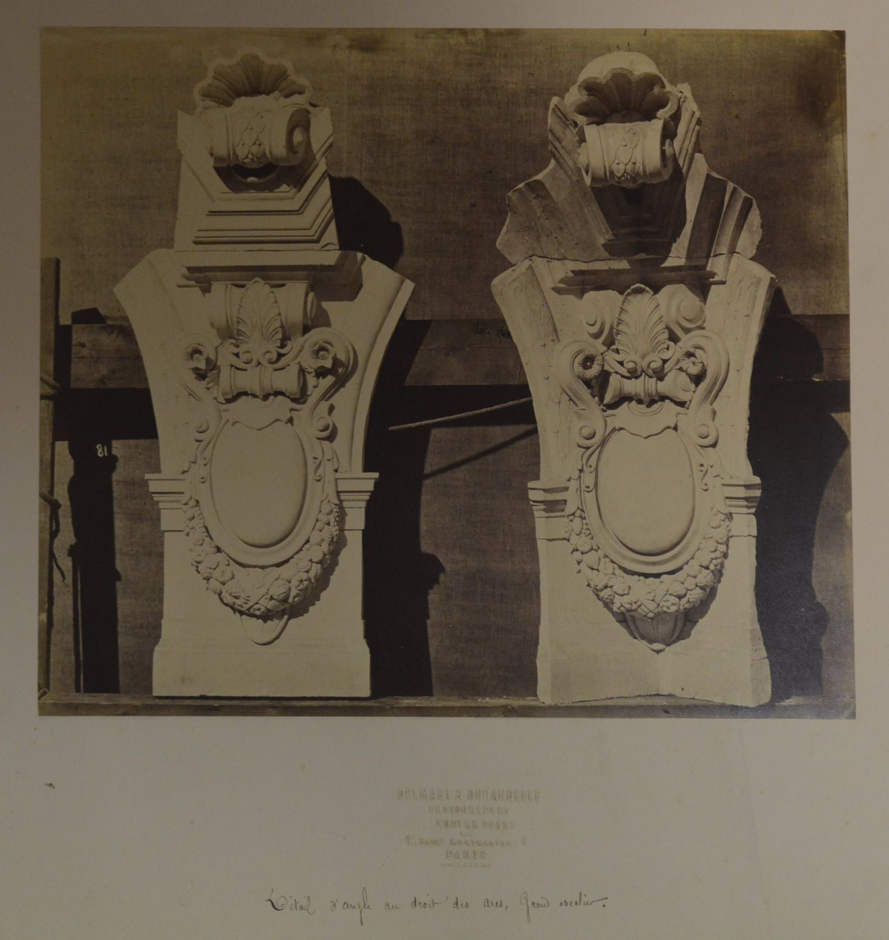 *Delmaet & Durandelle (fl. 1860-1870). A group of five photographs of ornamental stonework for the - Image 3 of 5