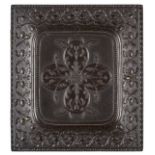 *Scroll & acorn motif with acorn borders. Very rare sixth-plate brown thermoplastic union case by