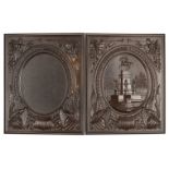 *The Washington Monument with Seraphs and Eagles. A half-plate brown thermoplastic union case by