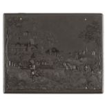 *American Country Life 2. Rare half-plate brown thermoplastic union case by A.P. Critchlow, c. 1858,