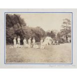 *Carroll (Lewis, 1832-1898 ). Twyford School Eleven, Summer Term, 1859, albumen print, two caps with