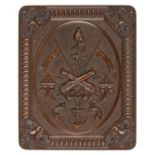 *Crossed Cannons and the Liberty Cap. Half-plate brown thermoplastic union case by Scovill