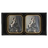 *Stereoscopic Daguerreotypes. A pair of stereoscopic daguerreotypes of ladies by Antoine Claudet (