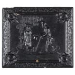 *The Blind Beggar. Very rare ninth-plate black thermoplastic union case by Littlefield, Parsons &