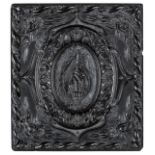 *Shell. Rare sixth-plate black thermoplastic union case by Samuel Peck & Co., before 1857, housing