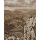 *Lake District. A large carbon print photograph of a high view in the Lake District, c.