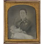 *Daguerreotype. A post-mortem ninth-plate daguerreotype by Holmes, New York, showing a small girl