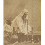 *Grundy (William, 1806-1859). Woman smoking a hookah, England, 1850s, albumen print photograph,