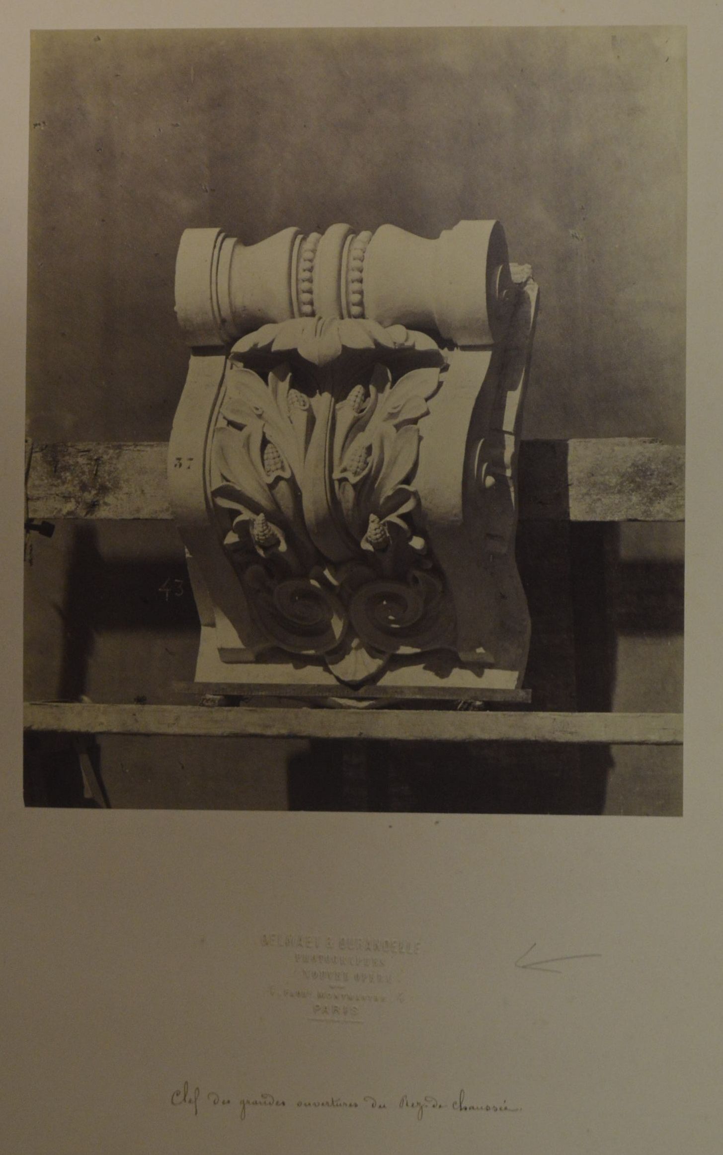*Delmaet & Durandelle (fl. 1860-1870). A group of five photographs of ornamental stonework for the - Image 4 of 5