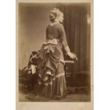 *Rejlander (Oscar Gustave, 1813-1875). Mrs C.H. Palainet Standing, Her Hands on a Boater Hat, 1870s,