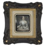 *Pair of sixth-plate daguerreotypes, by Gustav Oehme, mid 1840s, photographer's label to frame