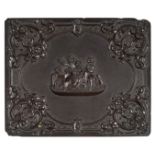 *Family Enjoying the Piano 2. Quarter-plate brown thermoplastic union case by Patent American,