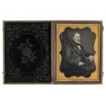 *Quarter-plate tinted portrait of a seated gentleman, by John Urie, 33 & 35 Buchanan Street,