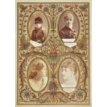 *Cartes de visite. A Victorian cartes-de-visite album, late 19th century, containing 60 window-