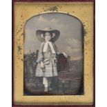 *Pair of quarter-plate tinted daguerreotypes, by William Edward Kilburn, both 1852-1855, the first