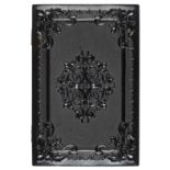 *Geometric Scroll Pattern. Very, very rare black carte-de-visite size thermoplastic union case by (