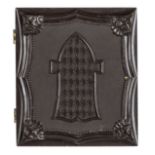 *Stained Glass Window. Sixth-plate brown thermoplastic union case by Littlefield, Parsons & Co.,