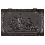 *Children with Toys. Rare sixteenth-plate brown thermoplastic union case by Littlefield, Parsons &