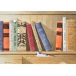 *Dawson (Paul, 1946-). Books on a shelf, trompe l'oeil watercolour on paper, signed lower left, 22.5