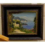 *Italian School. Italian Riviera, circa 1930s, pair of oils on canvas, showing coastal views with