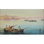 *La Pira (Gioacchino, active 1839-1870). Napoli, gouache on paper, depicting fishermen at their nets