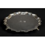 *Salver. A George V silver salver by Richard Burbidge, London 1916, retailed by Harrods, London,