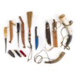 *Knives. A collection of knives, including various hunting knives,