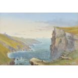 *Mitchell (Philip, 1814-1896). View of the Coast near Plymouth, watercolour, signed lower right,