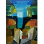 *Lloyd (Reginald J., 1926-). Figures and Cliffs, 2017, oil on board, signed and dated lower left,